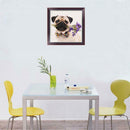 DIY 5D Dog Flower Diamond Embroidery Painting Cross Stitch Craft Home Decor