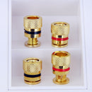 4 Pieces Binding Post Banana Plug Speaker Terminal Square Wall Face Plate