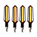 Motorcycle 24 LED Flowing Turn Signal Indicator Double Brake Lamp Light 1Pair