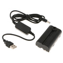 CN-AC2 DC Coupler NP-F550/F990 Dummy Battery Adapter + 5V USB Cable for Yongnuo