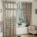 Leaf Pattern Eyelet Voile Curtain Window Drapes Panel Sheer Tulle Valance Grey