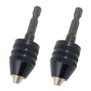 2Pcs Keyless Drill Chuck Conversion Tool,Adapter,1/4-Inch Hex Shank X9Y1