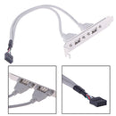 1Pc 2 Port USB2.0 Rear Panel Expansion Bracket to Motherboard USB HeaderAdapteOZ