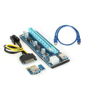USB 3.0 PCI-E Express 1x To 16x GPU Extender Riser Card Adapter Power Cable nic