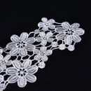 1x Embroidered Floral Lace Neckline Collar Trim Clothes Sewing Applique Pop