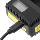 Display LCD Dual Slot Charger For Nikon EN-EL14/EN-EL14a/P7800/P7700 Cameras