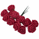 144pcs 2CM PE Rose Foam Mini Flower Bouquet Solid Color/wedding decoration