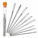 Steel Needles For Yarn Knitting Sewing Decorative Large With Crochet w/ Eye B2T5