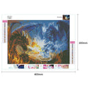 5D DIY Full Drill Square Diamond Painting 2 Dragons Duel Cross Stitch Kit