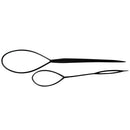 2PC Black Hair Tail Kit Styling Topsy Making Ponytail Styling Tool Braided JP45