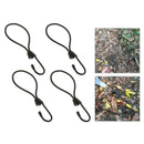 4 Pcs Bungee Hook Ties Tarpaulin Tarp Elastic Straps with Metal Hooks