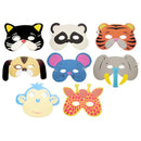 10PCS Assorted EVA Foam Animal Masks for Kids Birthday Party