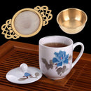 Stainless Steel Tea Strainer With Drip Bowl Traditional Hanging Infuser FilS Gw