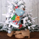 Christmas Socks Set Santa Claus Elk Candy Gift Bag Christmas Tree Hanging D E3Q8