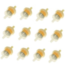 12pcs Universal Motorcycle Mini Inline Fuel Gas Petrol Filter Engine Plastic