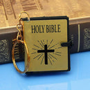 Mini Bible HOLY BIBLE Keychains Religious Christian Jesus Cross Keyrings TR