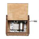 Retro Wood Hand Cranked Music Box Xmas Party Gift Household Decor Ornament