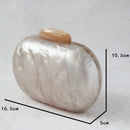 Fashion Wallet Women'S Acrylic Cute Round Evening Dress Bag Women'S Beige S