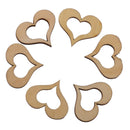 150pcs Unfinished Wooden Hollow Heart Pieces Scrapbooking Embellishments DIY