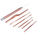 7Pcs/Set Led Ear Wax Pickers Stainless Steel Earpick Wax Remover CuretteA.DD Gw