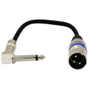 6.35mm TRS Male Plug to XLR Male Microphone Mono Audio Converter Adapter Cable