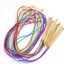 1 Set /12 Pc Natural Bamboo Flexible Afghan Tunisian Carpet Crochet Hooks N H3C2