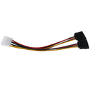 1Pc SATA Y-Stromkabel 2x 4pin Stecker an 15pin Buchse Molex/SATA Strom AdapteJ&k