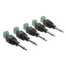 5 Pack Mono 6.35mm 1/4'' Audio Socket Connector with Female Screw Terminal for