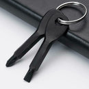 2pcs Metal SLOTTED/PHILLIPS Screwdriver Set Outdoor Multi Tool Key Ring A