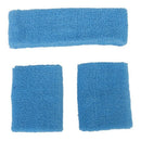 1x Headband and 2x Elastic Wrist band for Sports - Light blue A7G1