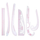 6pcs Multi-function Metric Curve Cutting Rulers Sleeve Clothing Yardstick