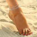 New Multilayer Sexy Crystal Anklet Foot Chain Summer Charm Anklet Foot JewelryJR