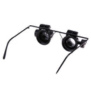 Glasses Type with LED Magnifying Glass 20X Magnifier Repair Microscope