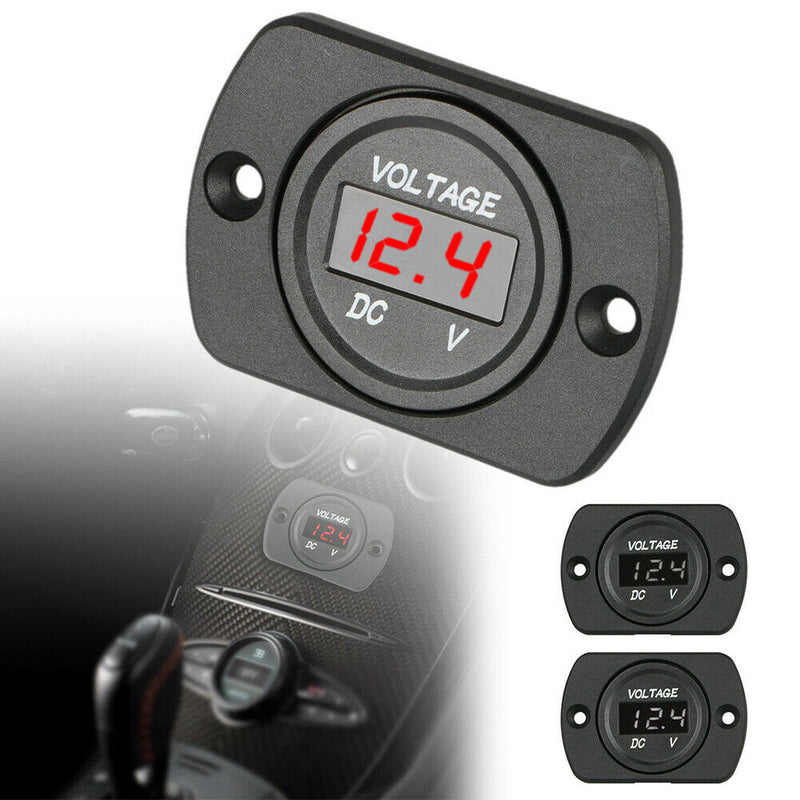 Durable Car Motorcycle Led Battery Gauge Digital Voltmeter Easy To Use 12-24V