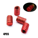 4pcs Aluminium Car Wheel Tyre Valve Stems Air Dust Cover Screw Cap Accessor K4G0