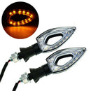 1X Bendable Motorcycle Led Turn Signal Lights Indicator Blinker Lamp Amb JR