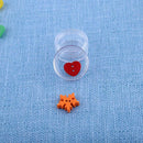 12pcs Round Portable Plastic Transparent Storage Box Pills Candy Holder
