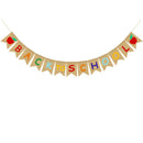 Burlap Welcome Banne Bunting Sign Back To School Banner for Classroom Teach