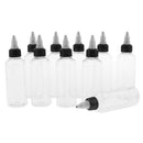 40 Pcs Clear Empty Plastic Bottles With  Top Dropper Nozzle Caps  100ml