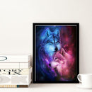 2 Sets Wolf DIY 5D Diamond Painting Tiger Embroidery Art Kits Room Decor