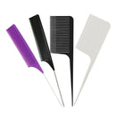 4Pcs Pro Fine One-way Sectioning Weave Highlighting Foiling Hair Comb Tool