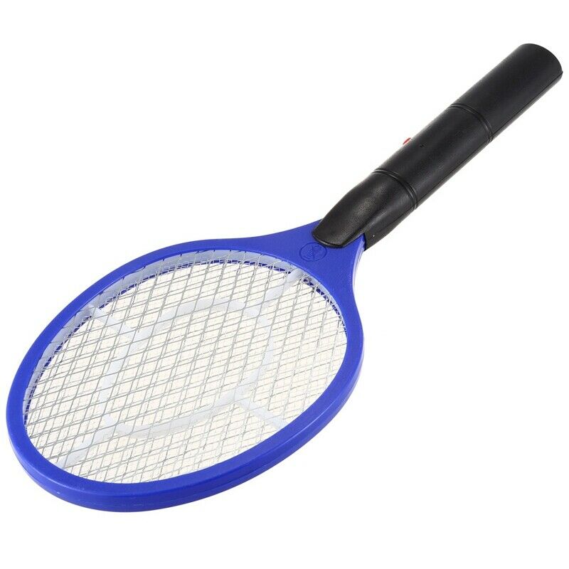 Batteries Operated Hand Racket Electric Mosquito Swatter Insect Home Garden