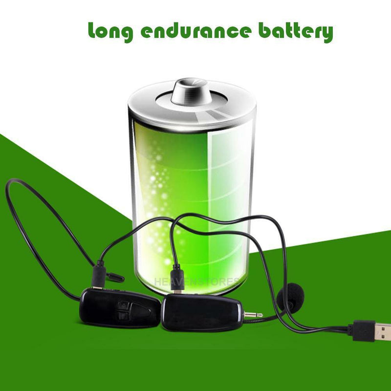 2.4 GHz Wireless Microphone Speech Headset Megaphone Radio Mic for Loudspeaker