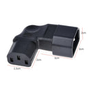 C13 Male to C14 Female 90Degree Left Angled Power Adapter Converter Connector YS