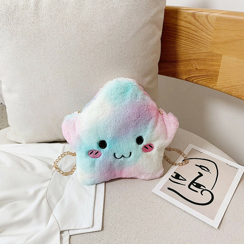 Lovely Plush Women Crossbody Bags Cartoon Chain Shoulder Handbag (Style 3)