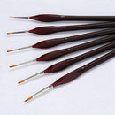 6-Piece Fine Paintbrushes - Detail Paint Brush Set - For Acrylic, Watercolo