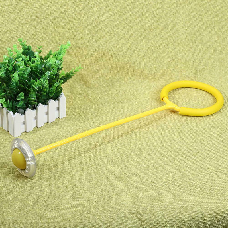 Flashing Jumping Ball Kids Ankle Bouncing Balls Outdoor Sports Toys (Yellow