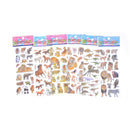 6 Sheets Wildlife Animals Scrapbooking Bubble Puffy Stickers Reward Kids Toys 3C