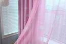 100x250cm Clouds Design Door Window Curtain Screen Sheer Voile Drapes Pink
