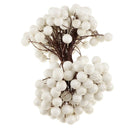 40-berries Artificial Holly Berry Stem 13cm - Christmas Tree Decor White
